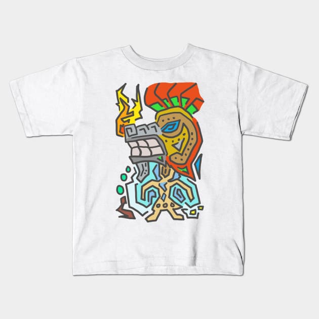 Dragon Slayer Art Glyphs Kids T-Shirt by Markyartshop